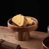 Wooden High Footed Cake Tray Fruit Plate Salad Bowl Dessert Plates Cake Stand Display Rack Dim Sum Dish Pastry Plate Snack Tray