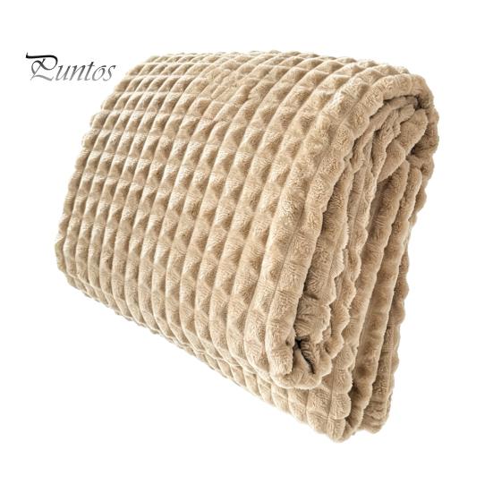 Thermal Insulation Blanket for Autumn Waffle Textured Fleece Throw Blanket, Solid Color Milk Flannel Grid Cut Warm Plush Couch Soft Cozy Bed