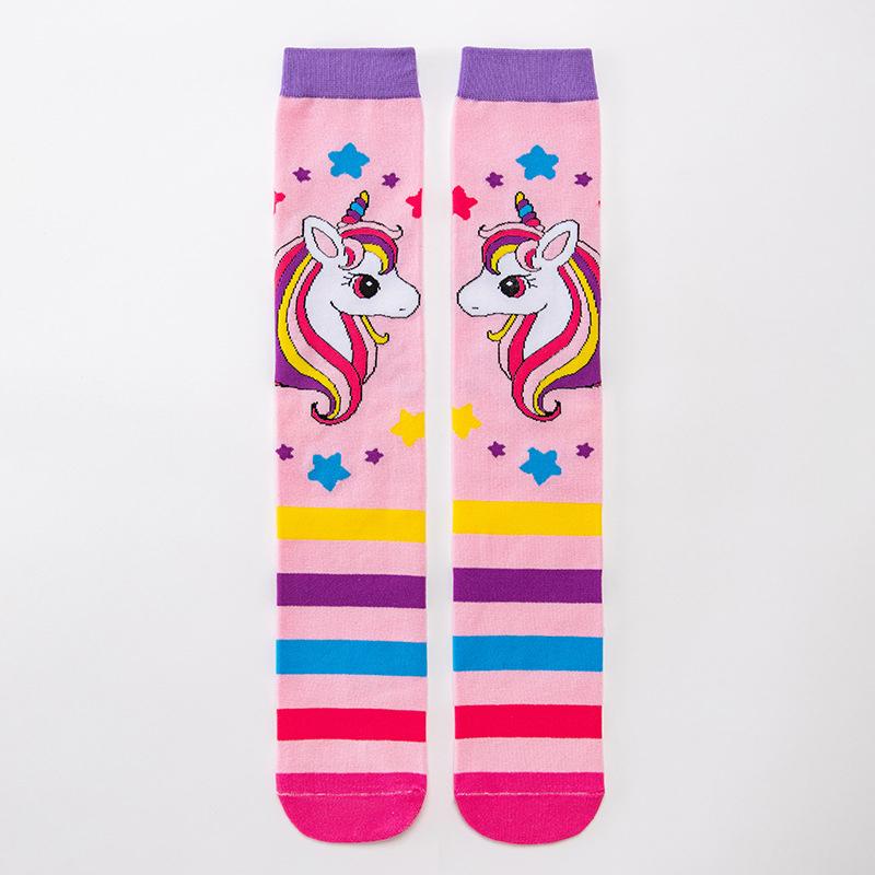 Cute Cartoon Animal Unicorn Kids Long Socks Suitable For Casual Daily Life Decoration