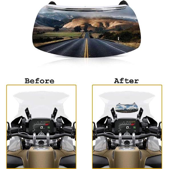 Weitwinkel Verstellbarer Sicherheitsspiegel Rückspiegel Totwinkelspiegel Windschutzscheibe für R1200GS R1250GS