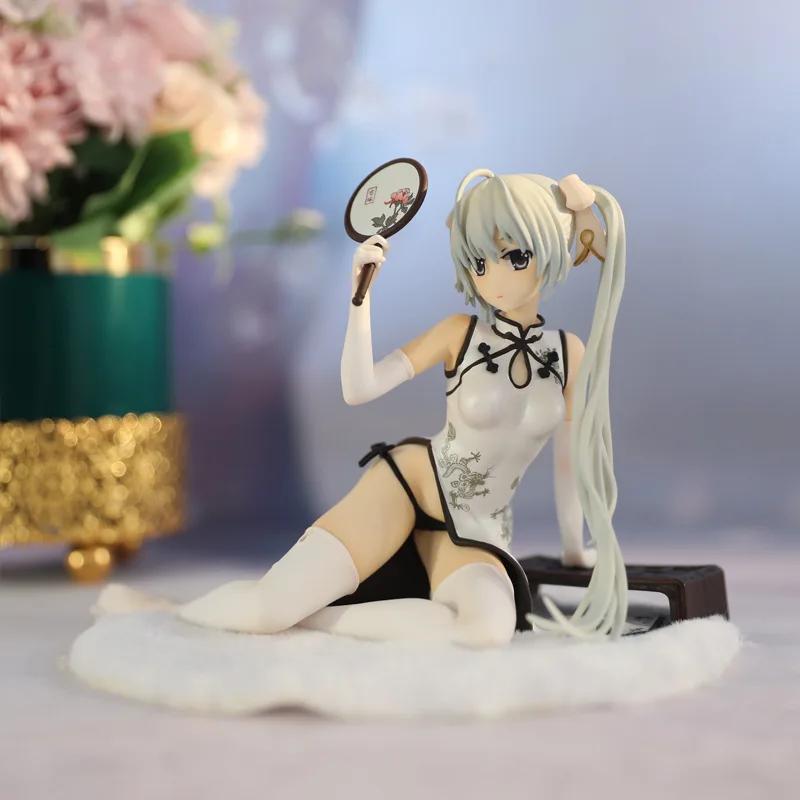 New 12cm Doll Model Yosuga No Sora Anime Figures Kasugano Sora Cheongsam Beautiful Girl Pvc Figurines Car Decoration Toys Gifts