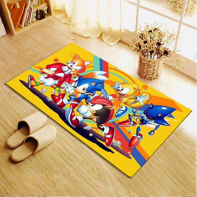 Super Blue Hedgehog Carpet Rug for Living Room Bedroom Home Sofa Decoration,Kids Play Non-slip Floor Mat