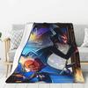 Custom Helluva Boss Black Humor Animated Musical Film Blanket Warm Fleece Soft Flannel Throw Blankets for Bedding Outdoor Autumn