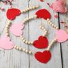 Pre-Made Hanging Loop Wooden Bead Garland Decorative Hanging Ornaments  Wedding Anniversary Party