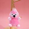 Plush Bear Keychain Animal Toy Soft Polyester Hanging Decor For Kids