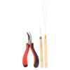 Hair Extension Tool Kit with Silicone Rings Crochet Pulling Hook Portable Hair Styling Kit