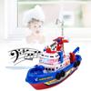 Colorful Electric Fireboat Toy For Kids With Water Spraying Music And Lights Features