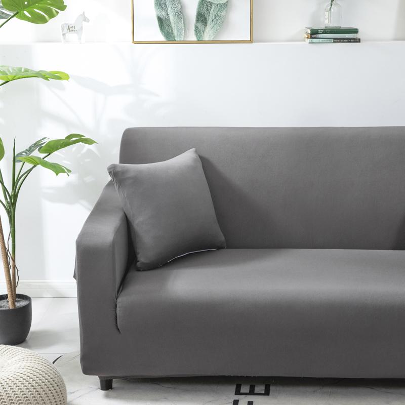 

Solid Color Elastic Sofa Covers For Living Room Corner L-Shape Couch Cover Armchair Slipcover Chair Protector 1/2/3/4 Seater Small(90-140cm)1pc