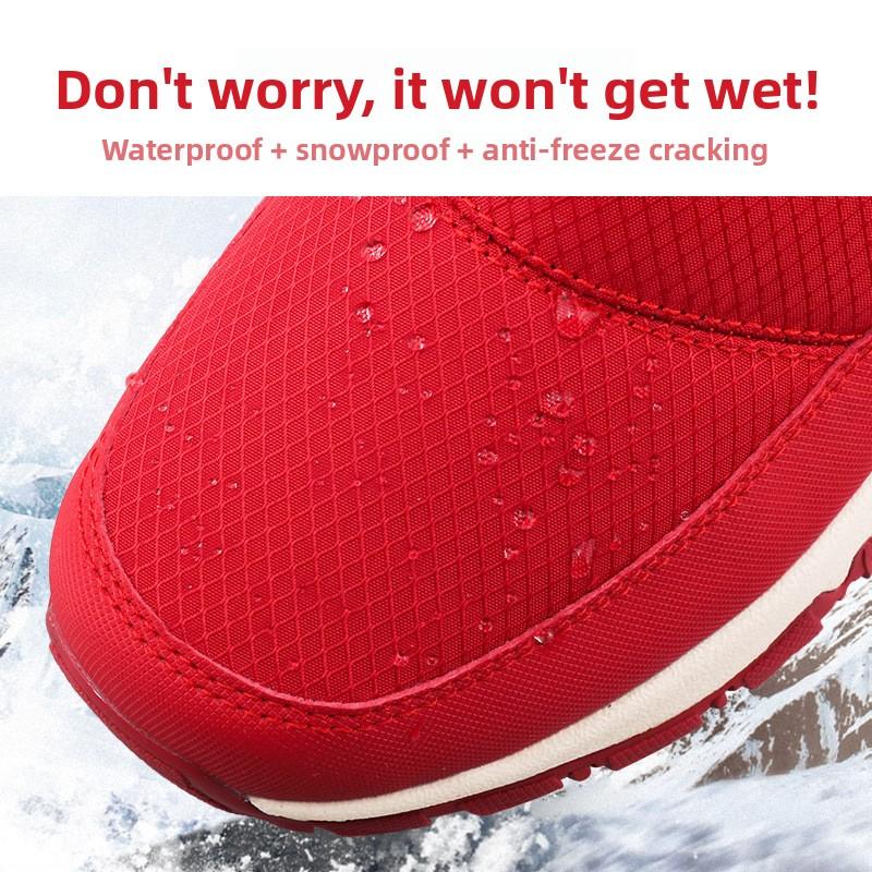 New Men's Women's Snow Boots Thickened Velvet Cotton Shoes Couple Winter Boots Outdoor Non-slip Platform Boots Botas Para Hombre