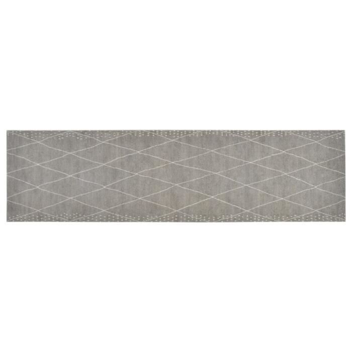 VidaXL Tapis de cuisine lavable impression losange 45x150 cm velours 136564
