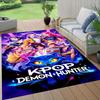 K-Pop Demon Style Crystal Velvet Rug, Soft Anti‑Slip Crystal Velvet Carpet for Living Room Bedroom Home Decor