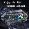 1/2pcs Y12Pro Wireless Bluetooth 5.4 Motorcycle Helmet Intercom Headset Waterproof 300 m Intercomunicador Speaker Earphone
