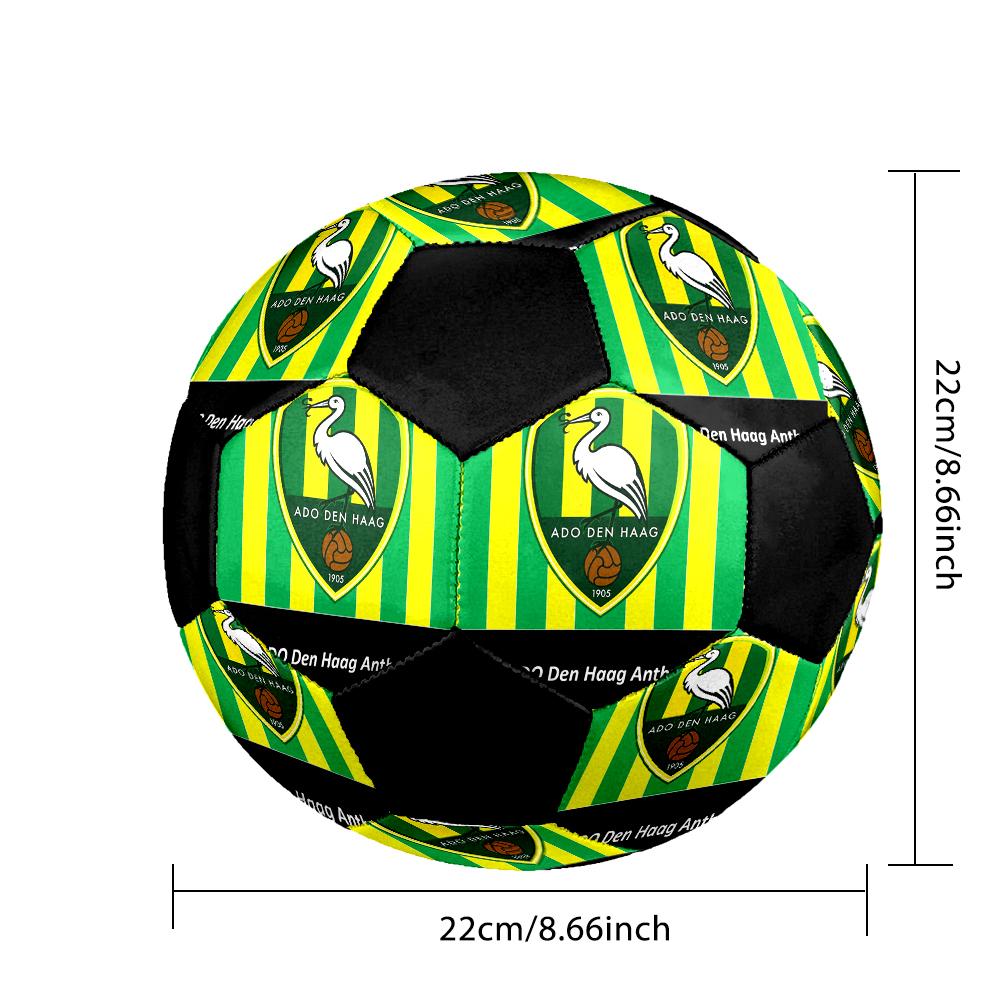 SIZE 5 ADO Den Haag Soccer Ball Colorful All Ages Machine Stitched PVC Competition Ready Durable High-Bounce