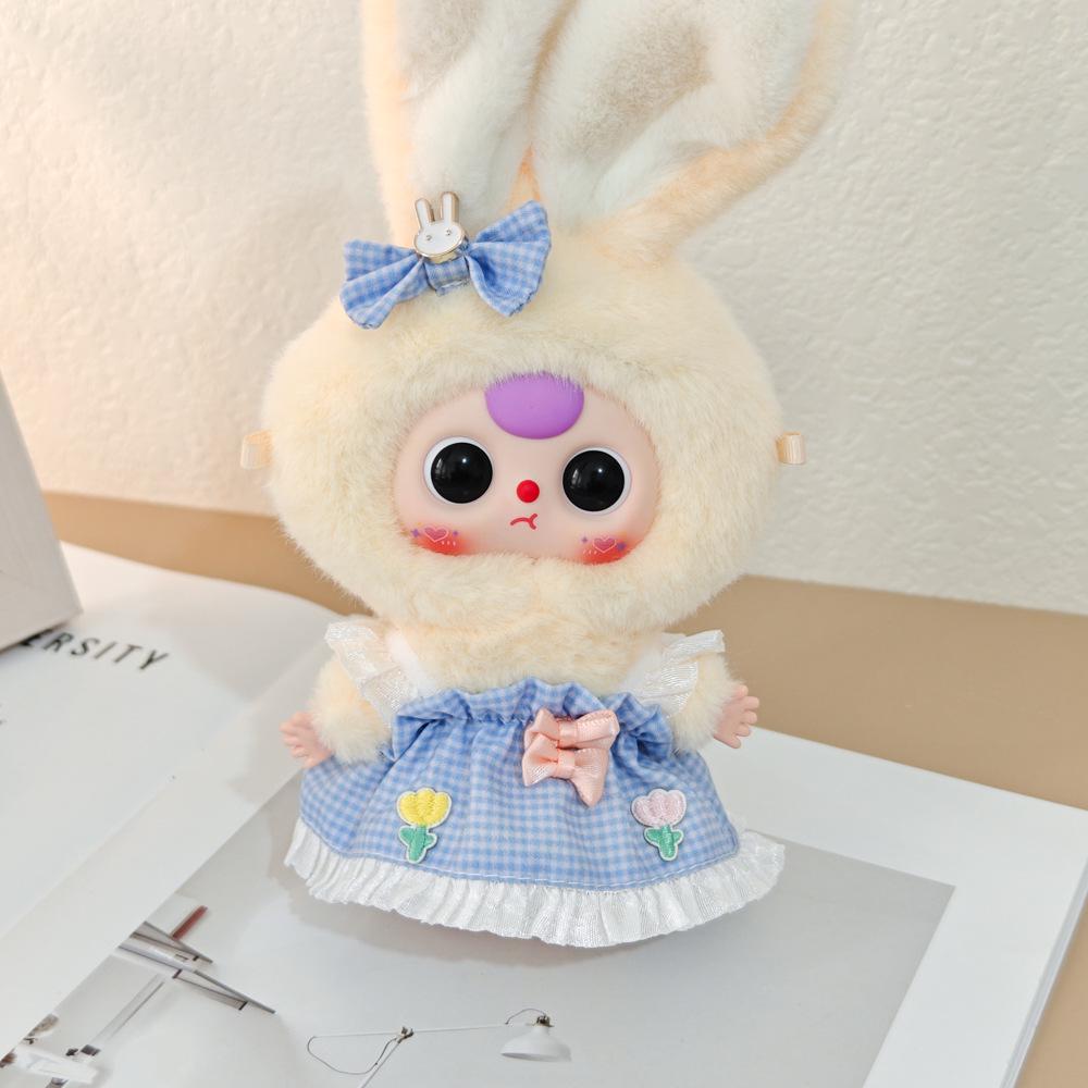 Macaron Little Rabbit Doll Clothes: Cute Pendant, Outfit for 3-Year-Old, Blind Box Edition