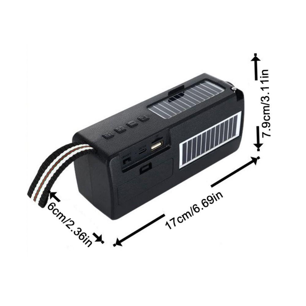 Solar Charging Solar Power Radio with LED Flashlight Small Wireless Speaker Camping