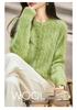 2026 Autumn/Winter Women's Cashmere Wool Cable Knit Cardigan - Brushed Yarn, Round Neck, Long Sleeve Sweater