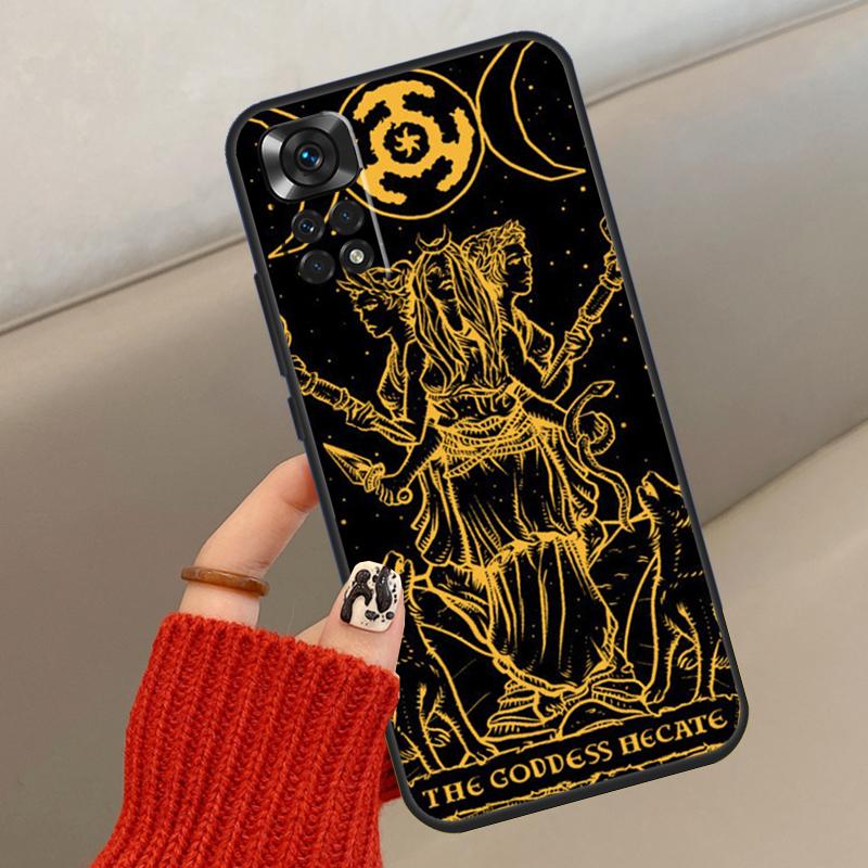 Triple Moon Goddess Hecate Tarot Card Case For Xiaomi Redmi Note 11 12 8 9 10 Pro 8T 9S 10S 11S Redmi 9A 9C 10 10A 10C Cover