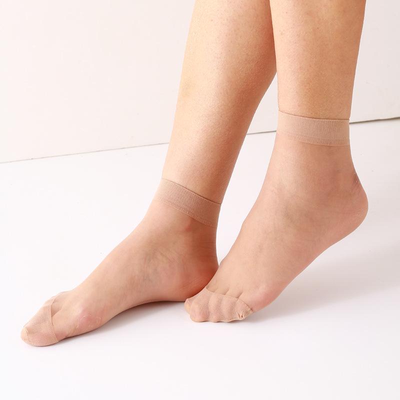 Women's Summer Thin Transparent Silk Anti-Snag Socks