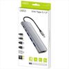 Leader Media Techno LAZOS USB 4K HDMI PD Silver 3.1 Type-C Hub, 6-in-1, Port, Port,