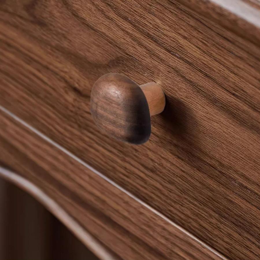 Solid Wood, Bedroom Cabinet Decoration, Warm and Cute, Cabinet Door Handle, Creative, Cute, Pebble Shaped, Cabinet Door Drawer Handle