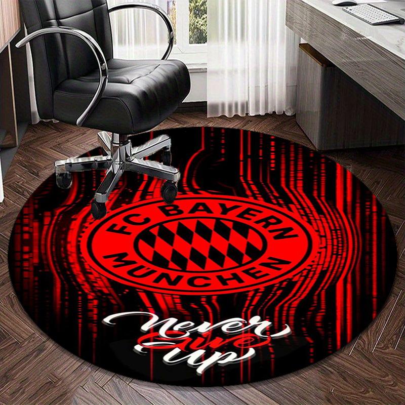 1PC round rug Munich FC Crest Printed Round Area Rug ,Rug For Home Office, Round Chair Rug, Decorative Carpet Fan gifts Christmas gift