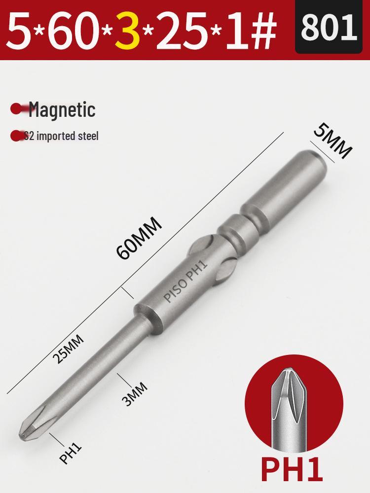 Imported S2 Steel 5mm Magnetic Electric Screwdriver Bits (801/800), 101-Piece Set