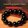 Authentic Black Obsidian Bracelet with Gold Beads - Perfect Valentine's or Birthday Gift for Men, Women, Couples