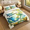 Adventure Journey Theme Personalized 3Pcs Bedding Set Custom Text & Name 1 Sheet 2 Pillowcases Household Bedding 1pc