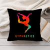 Gymnastics Water Color Cushion Cover Short Plush DoubleSided Printing Home Machine Washable In Warm Winter Pillow Cover