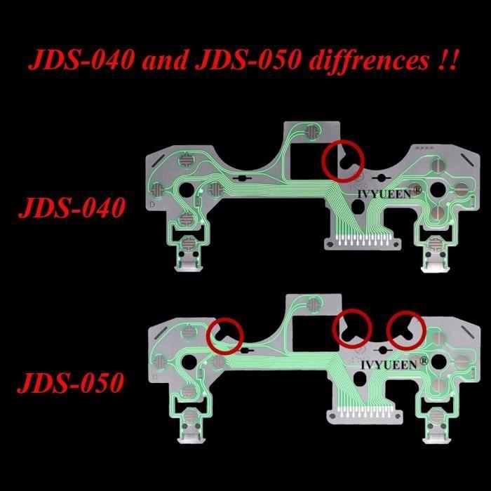 JDS-040 Blue Circuit Board with Replacement Buttons, for PS4 Dualshock 4 Pro Slim Controller, Film Con
