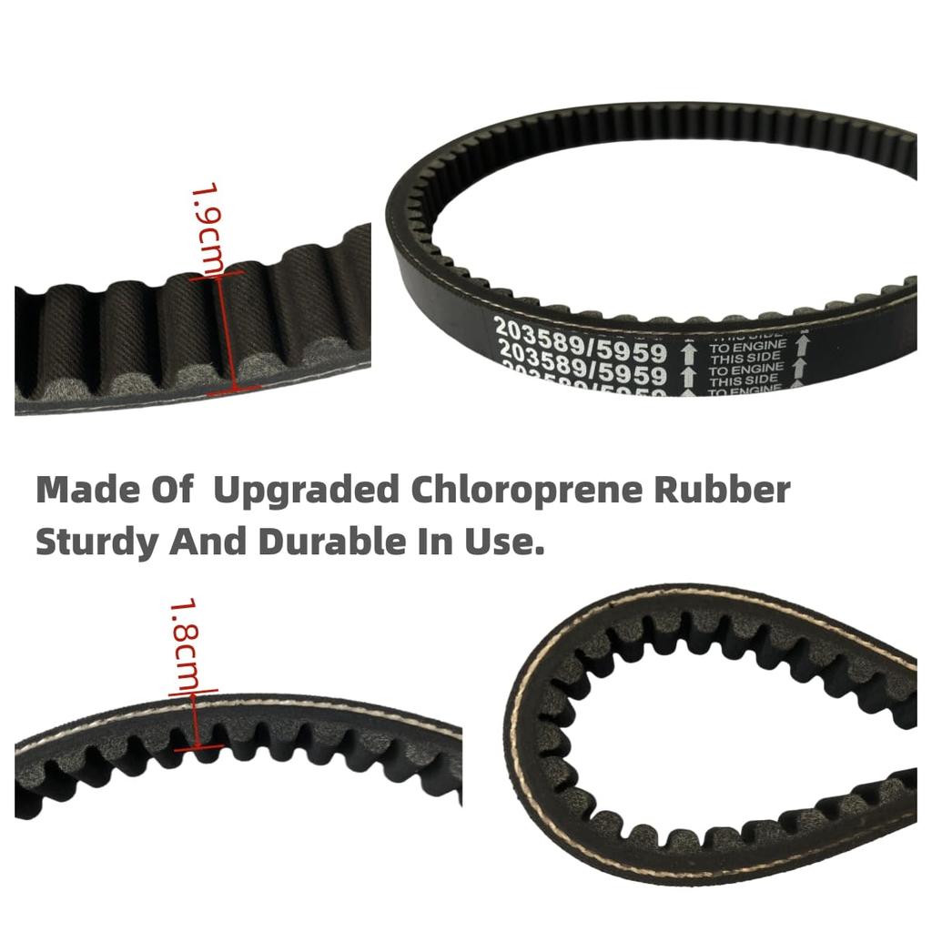 3 Pack 203589/5959 Go Kart Drive Belt For 30 Series Go Kart Torque Converter Drive Belt Replaces Manco 5959 / Comet 203589/Coleman KT196/Murray