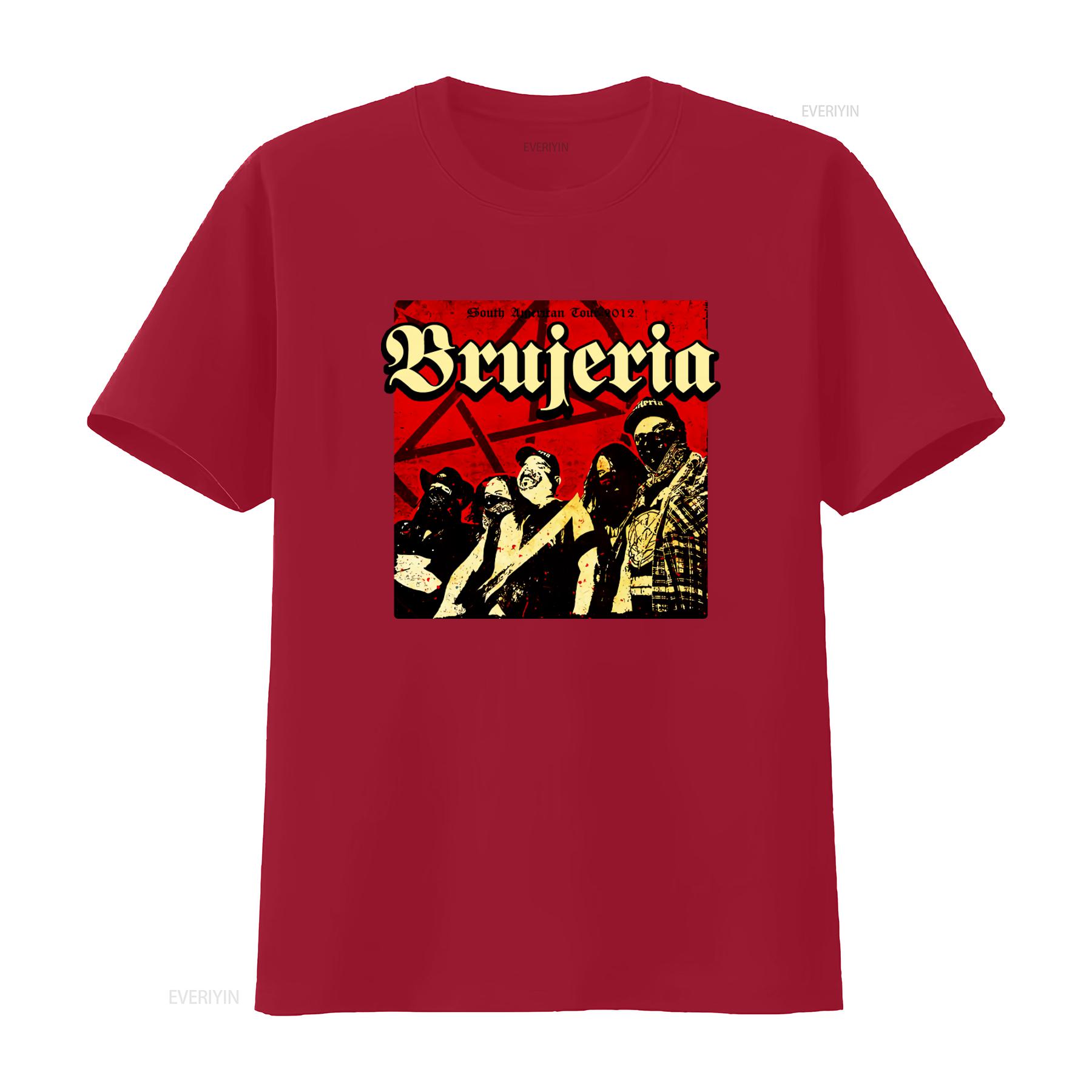 Brujeria Metal Band T Shirt for Men South American Tour 2012 Design vintage Washed Soft Unisex Stylish Comfortable S