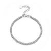 Top Grade 925 Sterling Silver Tennis Chain Bracelet High Demand Extension Bangle Diamond Pearl Punk Style Titanium