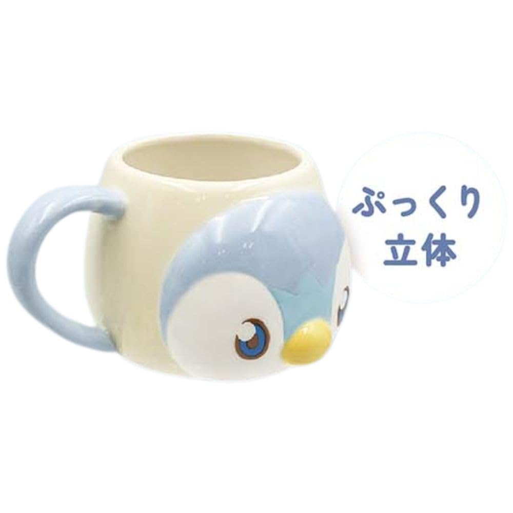 Marimo Craft Face W115 x H80 x PokéPeace Mug, Piplup, D85mm, PKP-195