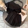 Summer Women Sexy Short Sleeve Tops T Shirt Shirts Elegant Party Casual Shorts Pockets 2 Pieces Sets Suits