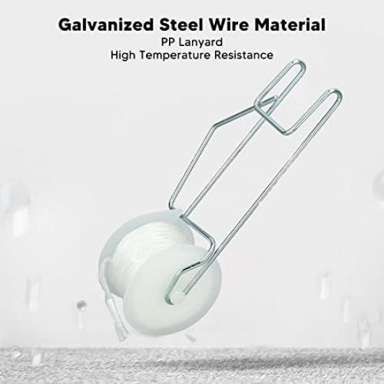 6PCS Tomato Trellis Roller Hooks, Tomato Support Hooks Set for Greenhouse, Tomato Roller Hooks with 15M String, Flower Vine Twine Crop Trellis Kit