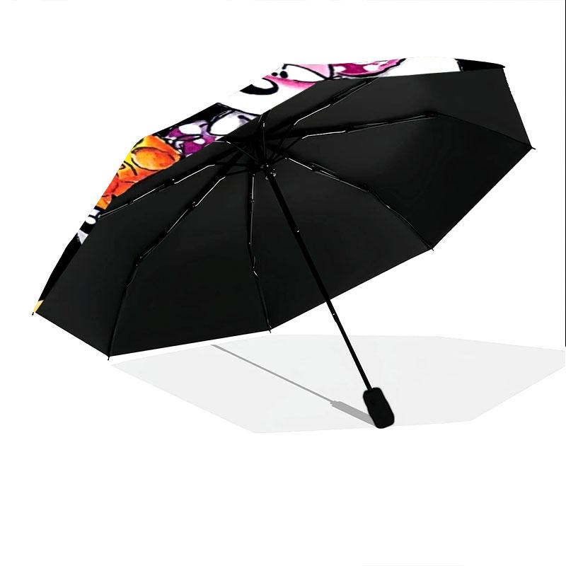 1 PC Automatic Folding Umbrella - Diddl Custom Name Pattern, Portable & Foldable Design with 8 Ribs, Christmas Birthday Gifts