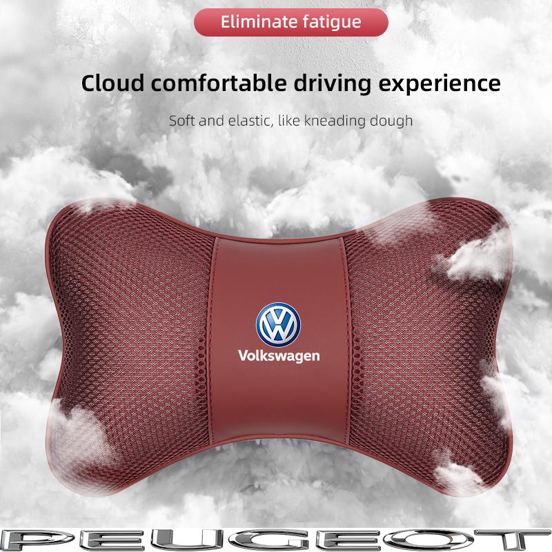 Car Seat Headrest Neck Pillow Interior For VW GTI Polo Golf Passat B6 Tiguan Arteon Touareg Taigo Caddy Jetta Beetle CC Hub Cap Zj6