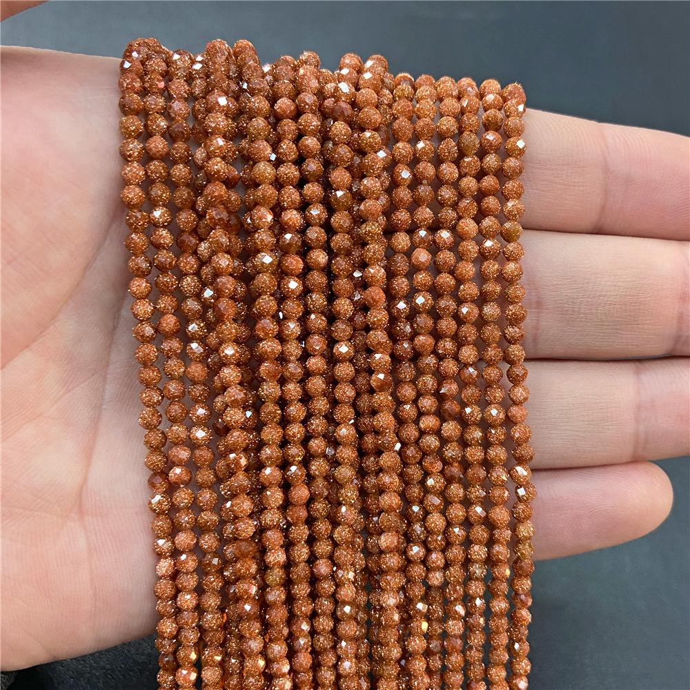 Faceted Natural Stone Pink Rose Quartzs Crystal Beads Round Amethysts Loose Beads for DIY Jewelry Making Necklace