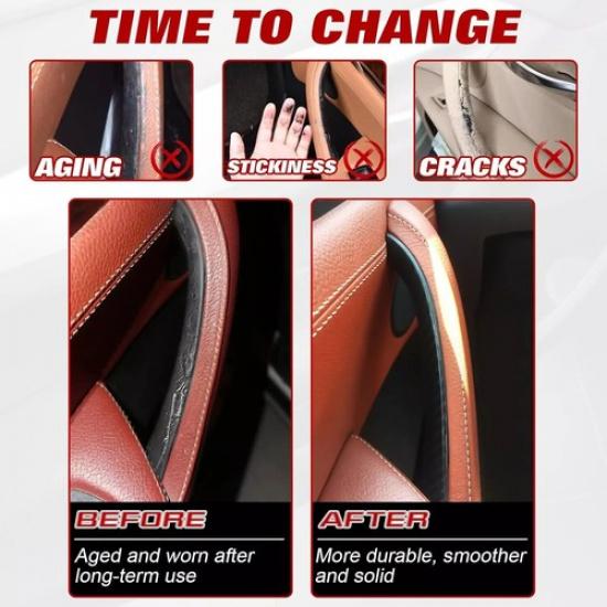 4PCS For 2010-2017 BMW X3 X4 F25 F26 Carbon Fiber Door Handle Panel Trim Cover