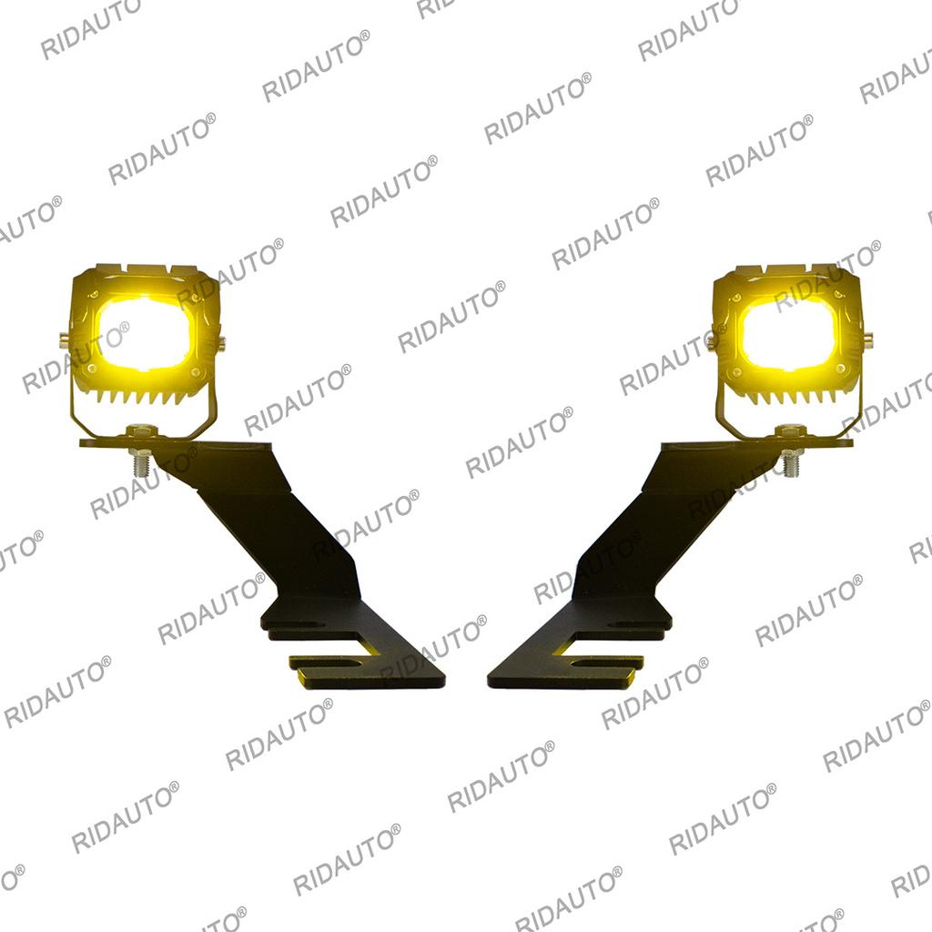 Hood LED Work Light LED Light Fog Light Kits Mount Holder For Ford Ranger T9 2023-2025+ LED Hood Hinge Ditch Light Mount Bracket