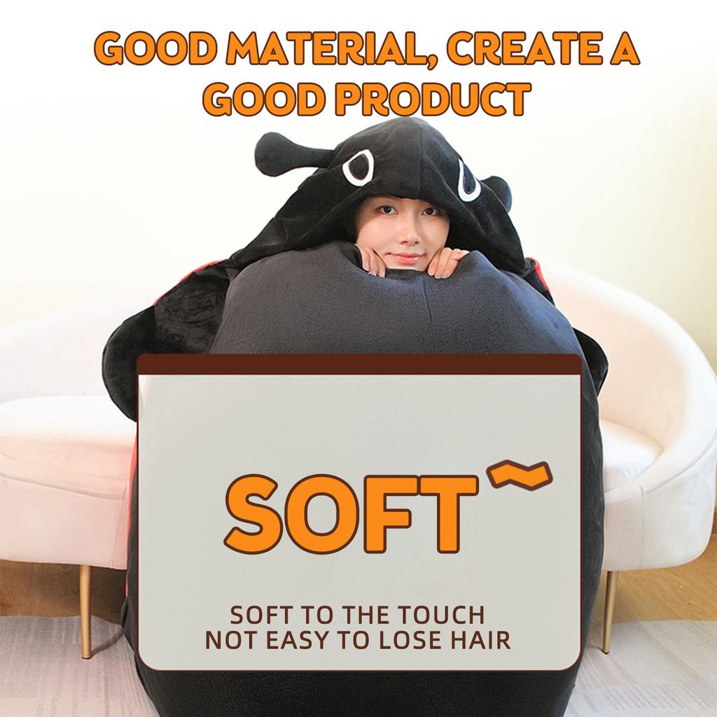 Wearable Ladybug Pillow Cute Warm Sleeping Wearable Plush Removable Oversized 60cm 23in Giant Wearable Ladybug Pillow