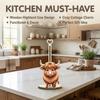 Animal Themed Animal Wooden Tissue Holder Food Wrap Wooden Kitchen Towel Rack Vertical Cloth and Towel Cartoon Cattle Cat Dog