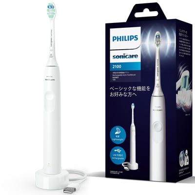 Philips Elektryczna Szczoteczka Do Zębów Sonicare 2100 Series Biała (Lekki/ładowalny przez USB) HX3651/23 [model 2024]