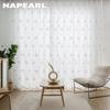1PC NAPEARL Fashion Versatile Cloud Pattern Tulle Curtain Jacquard Craft Comfortable and Soft Tulle Curtain for Living Room Bedroom Home Decor