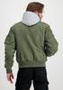 Winter Jacket Alpha Industries MA-1 D-Tec Hood Bomber Jacket (183110) Sage Green (183110-001)