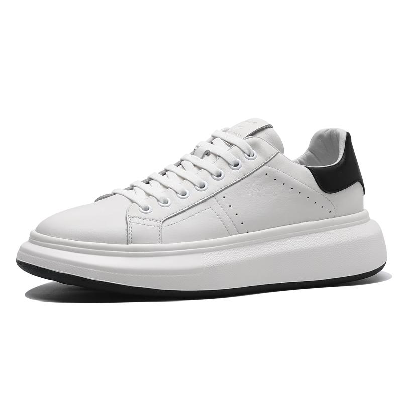 Qianbaidu Men s Classic Leather Casual Sneakers 42