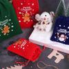 5pcs Random Mixed Patterns Red Christmas Velvet Bags Green Blue Xmas Gift Bags  Jewelry