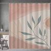 Orange Bohemian Leaves Shower Curtain, Bathroom Decorative Shower Curtain, Waterproof Curtain With Hooks