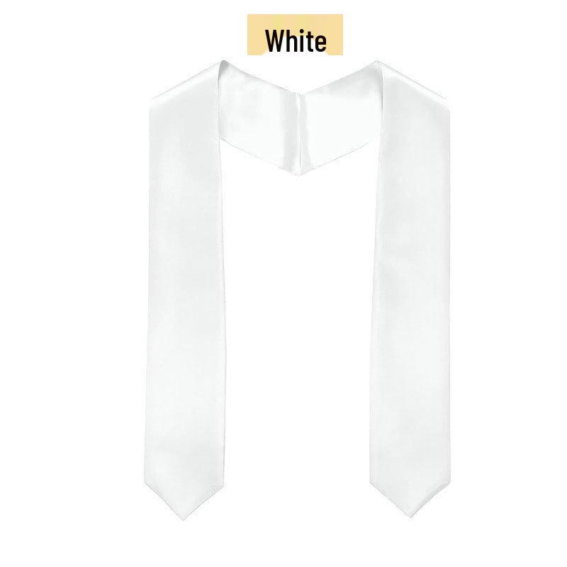 Graduation Satin Honor Sash with Logo - European & American Bachelor Gown Accessory